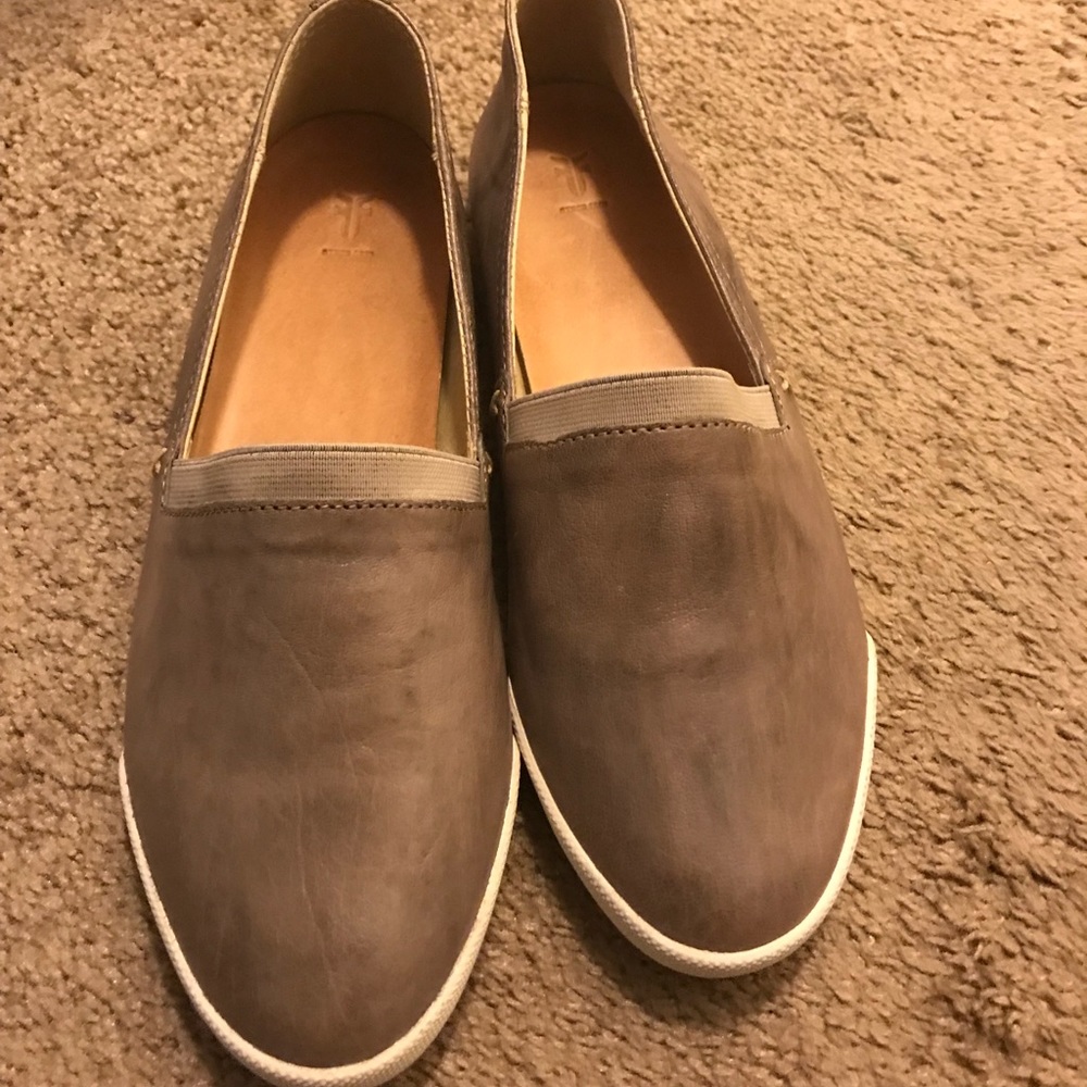 Frye leather slip ons